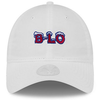 Women's New Era White Buffalo Bills 2025 Rivalries Collection Pony Tail Adjustable Hat