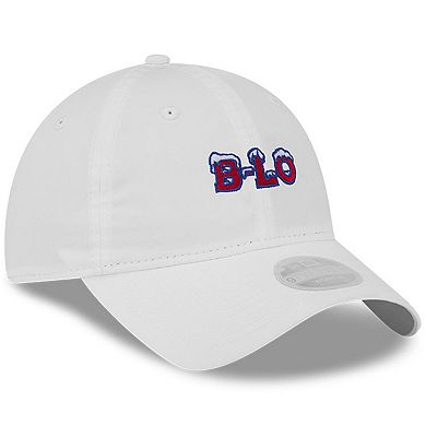 Women's New Era White Buffalo Bills 2025 Rivalries Collection Pony Tail Adjustable Hat