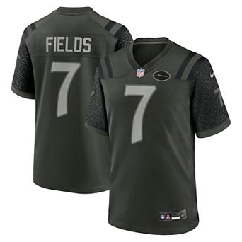Men's Nike Justin Fields Gotham Green New York Jets 2025 Rivalries Collection Game Jersey