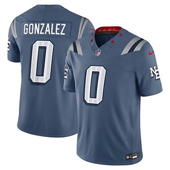 Men's Nike Christian Gonzalez Storm Blue New England Patriots 2025 Rivalries Collection Limited Jersey