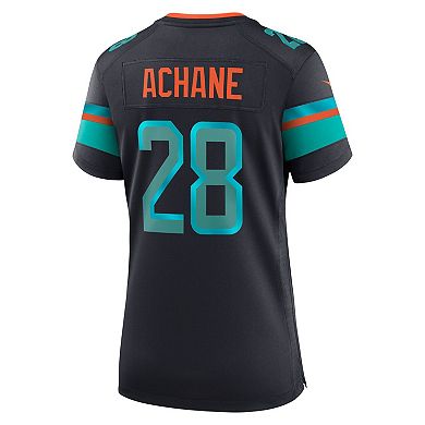Women's Nike De ۪Von Achane Pitch Blue Miami Dolphins 2025 Rivalries Collection Game Jersey