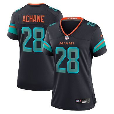 Women's Nike De ۪Von Achane Pitch Blue Miami Dolphins 2025 Rivalries Collection Game Jersey