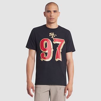 Men's Nike Nick Bosa Black San Francisco 49ers 2025 Rivalries Collection Player Name & Number T-Shirt