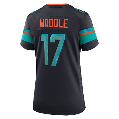 Women's Nike Jaylen Waddle Pitch Blue Miami Dolphins 2025 Rivalries Collection Game Jersey