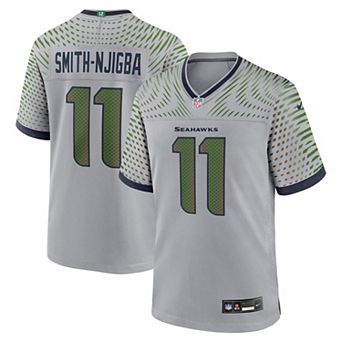 Men's Nike Jaxon Smith-Njigba Wolf Gray Seattle Seahawks 2025 Rivalries Collection Game Jersey