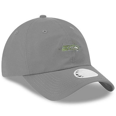 Women's New Era Wolf Gray Seattle Seahawks 2025 Rivalries Collection Pony Tail Adjustable Hat