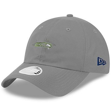 Women's New Era Wolf Gray Seattle Seahawks 2025 Rivalries Collection Pony Tail Adjustable Hat