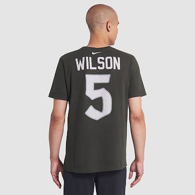 Men's Nike Garrett Wilson Gotham Green New York Jets 2025 Rivalries Collection Player Name & Number T-Shirt