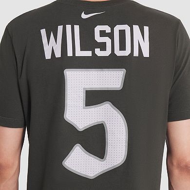 Men's Nike Garrett Wilson Gotham Green New York Jets 2025 Rivalries Collection Player Name & Number T-Shirt