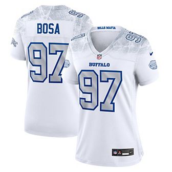 Women's Nike Joey Bosa��White Buffalo Bills 2025 Rivalries Collection Game Jersey