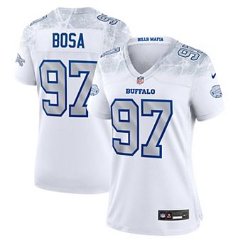 Women's Nike Joey Bosa��White Buffalo Bills 2025 Rivalries Collection Game Jersey