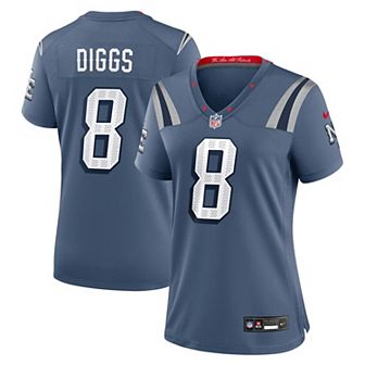 Women's Nike Stefon Diggs��Storm Blue New England Patriots 2025 Rivalries Collection Game Jersey