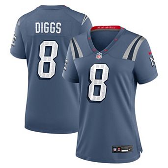 Women's Nike Stefon Diggs��Storm Blue New England Patriots 2025 Rivalries Collection Game Jersey