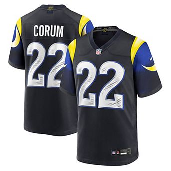 Men's Nike Blake Corum Midnight Blue Los Angeles Rams 2025 Rivalries Collection Game Jersey
