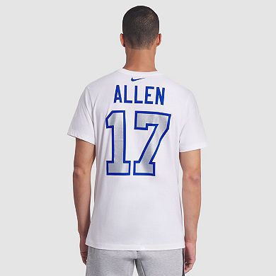 Men's Nike Josh Allen White Buffalo Bills 2025 Rivalries Collection Player Name & Number T-Shirt