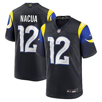 Men's Nike Puka Nacua Midnight Blue Los Angeles Rams 2025 Rivalries Collection Game Jersey