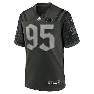 Men's Nike Quinnen Williams Gotham Green New York Jets 2025 Rivalries Collection Game Jersey