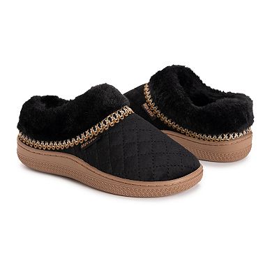 MUK LUKS Charlee Women's Velvet Clog Slippers With Quilted Design