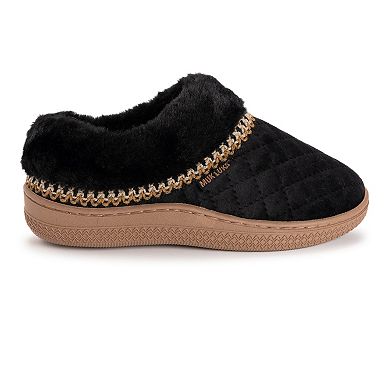 MUK LUKS Charlee Women's Velvet Clog Slippers With Quilted Design