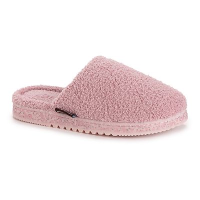 MUK LUKS Women's Gretta Fleece Scuff Slippers - Memory Foam, TPR Sole, Available In Extended Sizes Up To 12