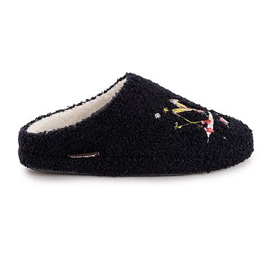MUK LUKS Women's Novelty Embroidered Slip-On Clog Slippers