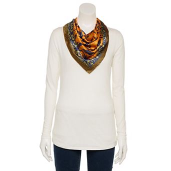 Women's LaValentina 2-Pack Floral & Animal Print Scarves