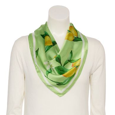 Womens 2-pk. Lemon & Polka Dot Print Scarves
