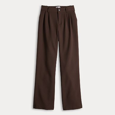 Juniors' SO® Wide Leg Elastic Back Trouser