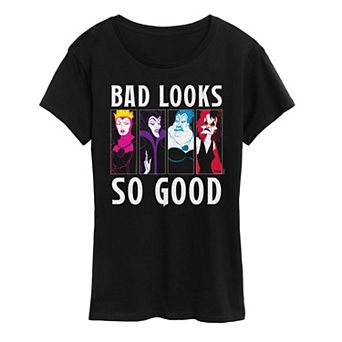 Women's Disney Villains Bad Looks So Good Graphic Tee