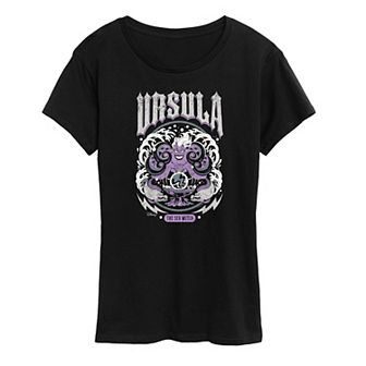 Women's Disney's Ursula The Sea Witch Metal Graphic Tee