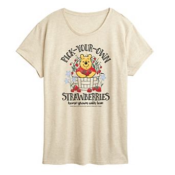 Women's Disney's Winnie The Pooh Pick Your Own Strawberries Graphic Tee