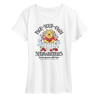 Women's Disney's Winnie The Pooh Pick Your Own Strawberries Graphic Tee