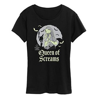 Women's Disney's The Nightmare Before Christmas Sally Queen Of Screams Graphic Tee