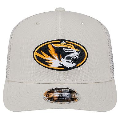 Men's New Era Stone Missouri Tigers Canvas 9SEVENTY Stretch-Snap Adjustable Hat
