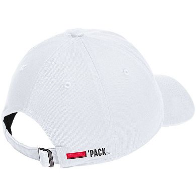 Men's adidas White NC State Wolfpack Locker Room Adjustable Slouch Hat