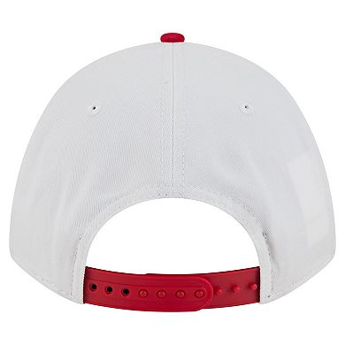 Men's New Era White/Red NC State Wolfpack Arch Two-Tone Rope 9FORTY A-Frame M-Crown Adjustable Hat