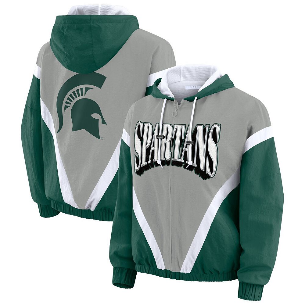 Veste Windbreaker Victoria's Secret PINK Michigan State - 1/4 Zip, Noire, NWT (Neuve Avec étiquettes)
