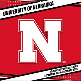 Nebraska Huskers 12�۝ x 12�۝ 2026 Team Wall Calendar