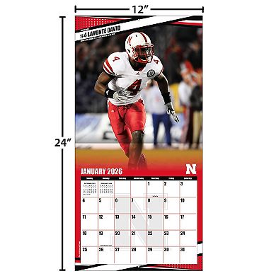 Nebraska Huskers 12 ۝ x 12 ۝ 2026 Team Wall Calendar