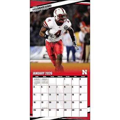 Nebraska Huskers 12 ۝ x 12 ۝ 2026 Team Wall Calendar