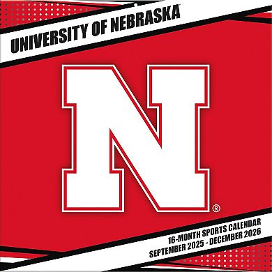Nebraska Huskers 12 ۝ x 12 ۝ 2026 Team Wall Calendar