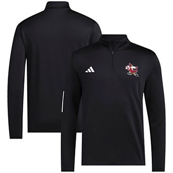 Men's adidas Black Louisville Cardinals Strategy Half-Zip Golf Jacket