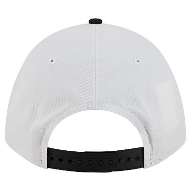 Men's New Era White/Black Purdue Boilermakers Arch Two-Tone Rope 9FORTY A-Frame M-Crown Adjustable Hat