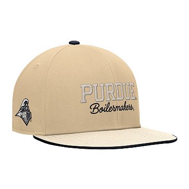 Men's Nike Gold Purdue Boilermakers Vintage Script Pro Dri-FIT Snapback Hat