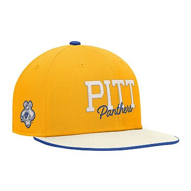 Men's Nike Gold Pitt Panthers Vintage Script Pro Dri-FIT Snapback Hat