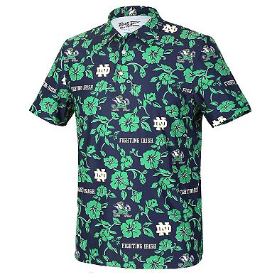 Men's Reyn Spooner Navy Notre Dame Fighting Irish Pua Performance Polo