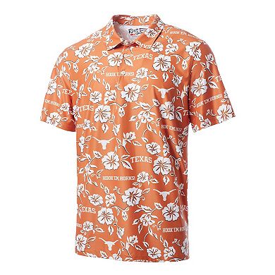 Men's Reyn Spooner Burnt Orange Texas Longhorns Pua Performance Polo