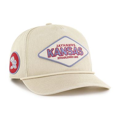 Unisex '47 Cream Kansas Jayhawks Outdoorsmen Cairn Hitch Adjustable Hat