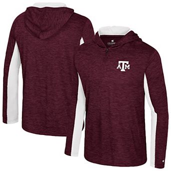 Men's Colosseum Maroon Texas A&M Aggies Always Sunny Quarter-Zip Hoodie