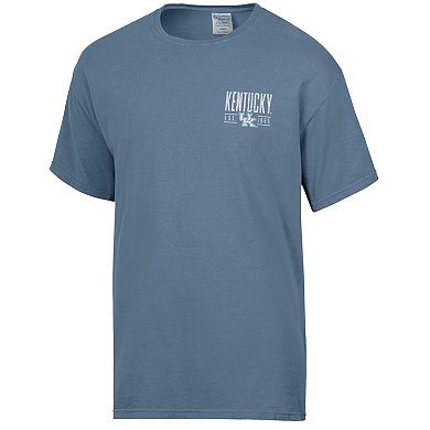 Men's ComfortWash Blue Kentucky Wildcats Big Name T-Shirt